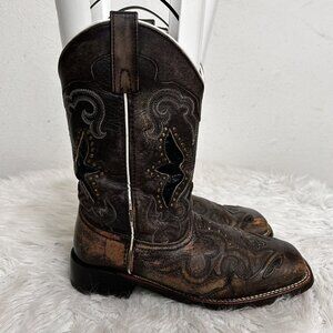 Laredo Spellbound Women's Boots Size 9.5 M Brown 5660 Leather Cowboy Boots